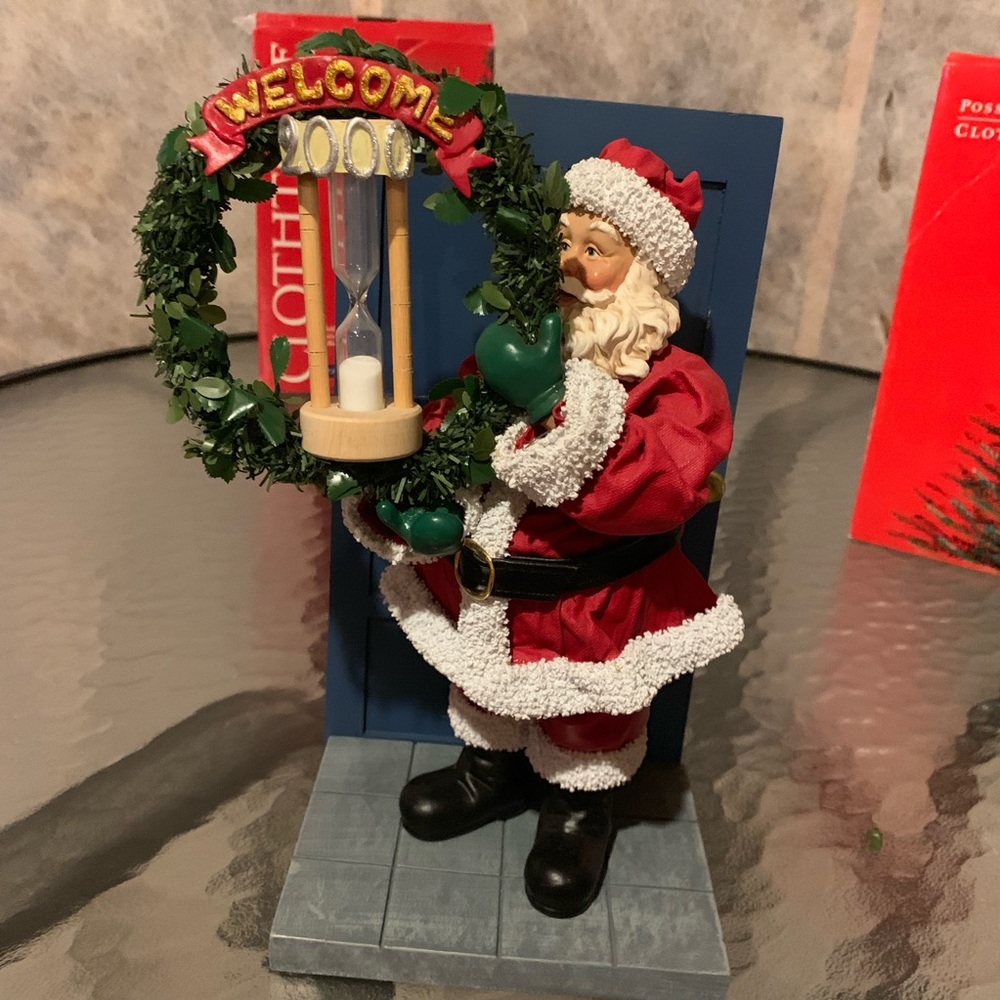 “Welcome 2000” Clothtique Santa Figure